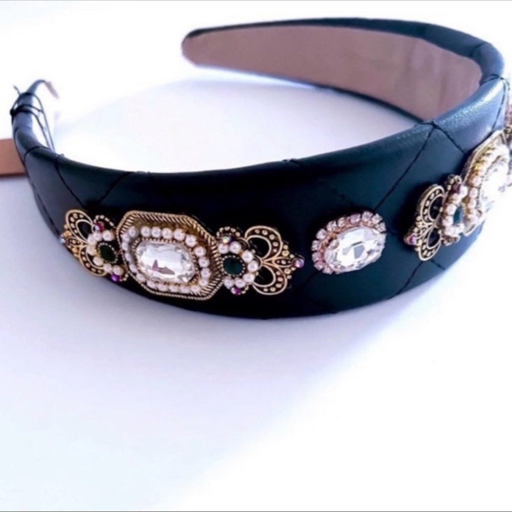 🔥🔥🆕Black Rhinestone Headband - Picture 4 of 7